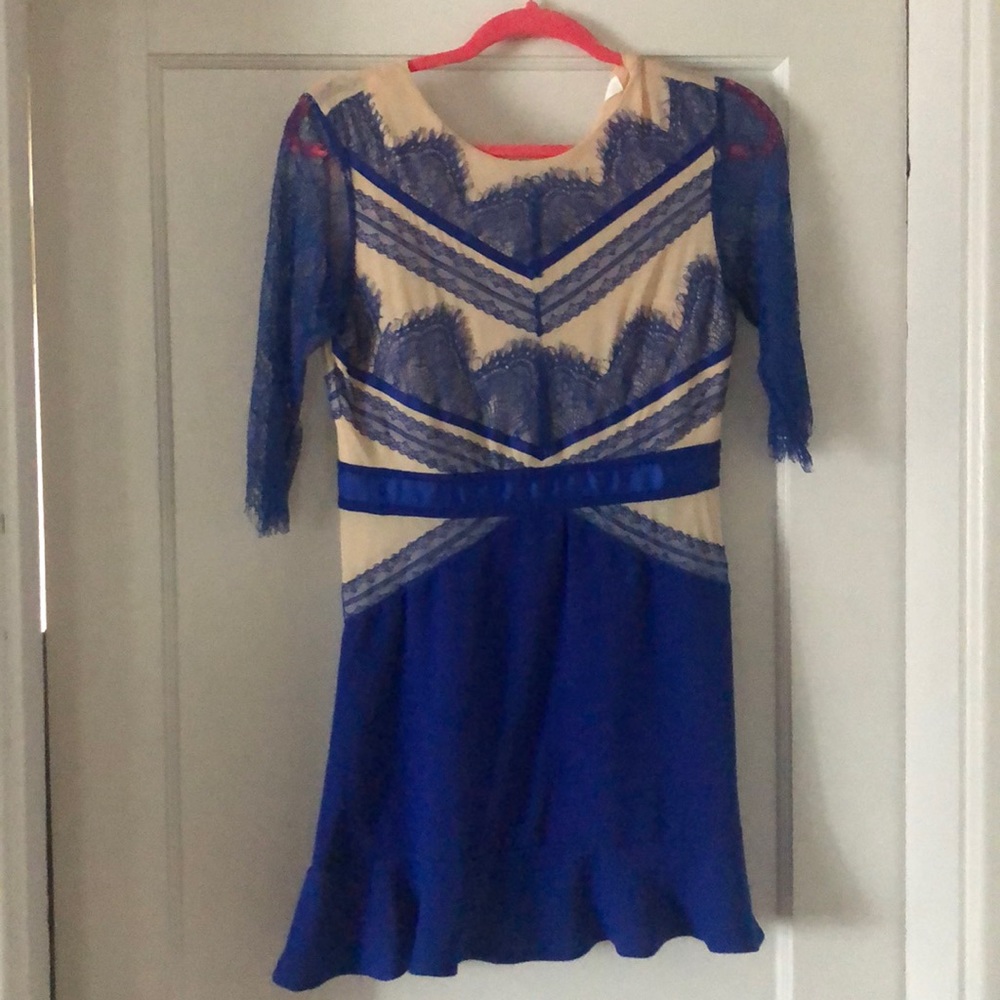 Blue mesh dress